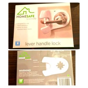 Set of 2 HOMESAFE Lever Handle Lock, baby-proof, keep pets out, NIB